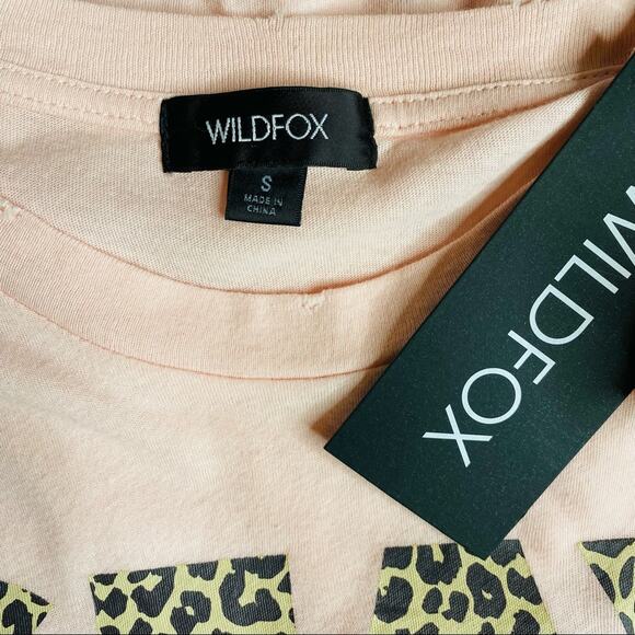 Wildfox Stay Wild Leopard Print Tee Shirt - Picture 4 of 6